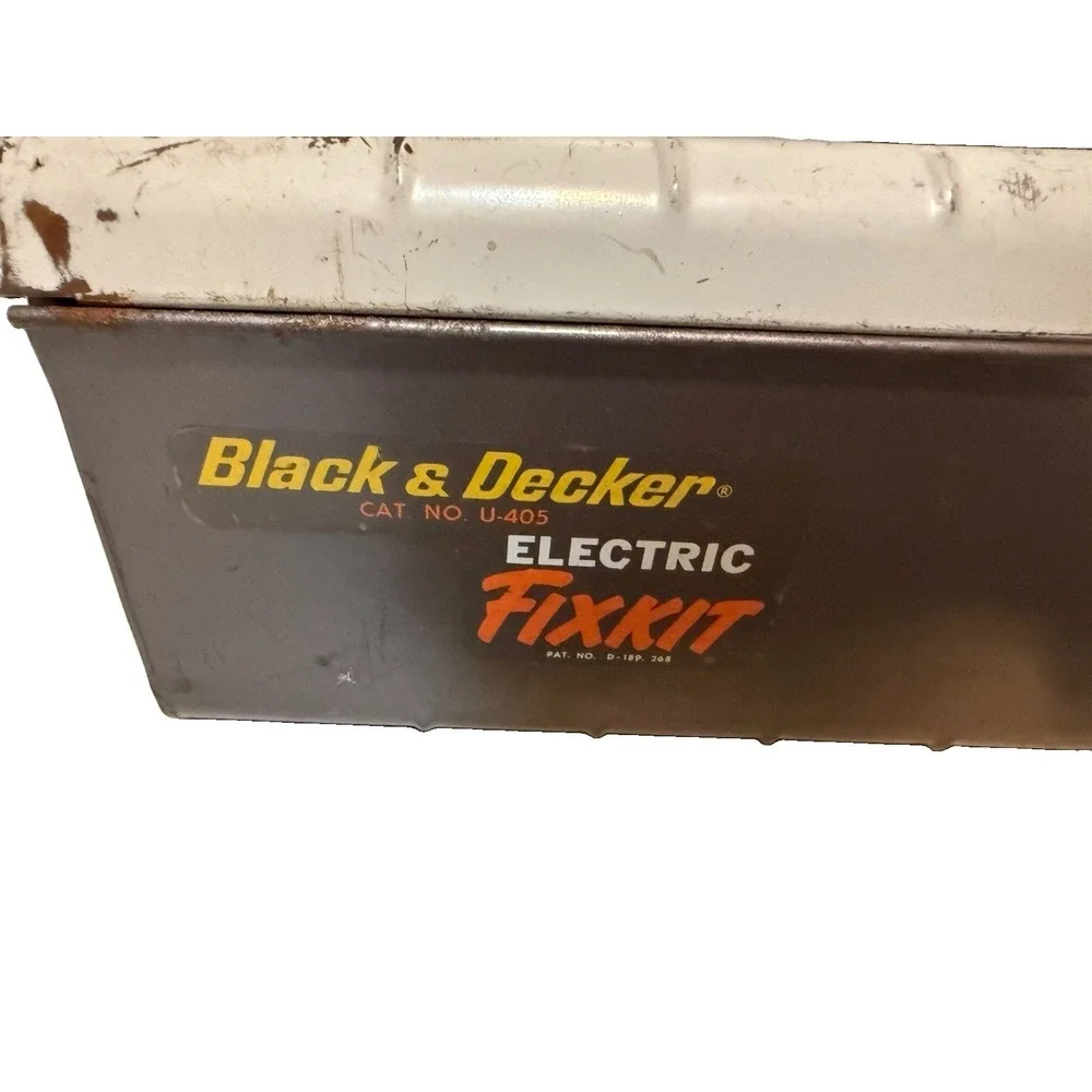 Vintage Black & Decker Deluxe FixKit Drill Kit Tool Box Only